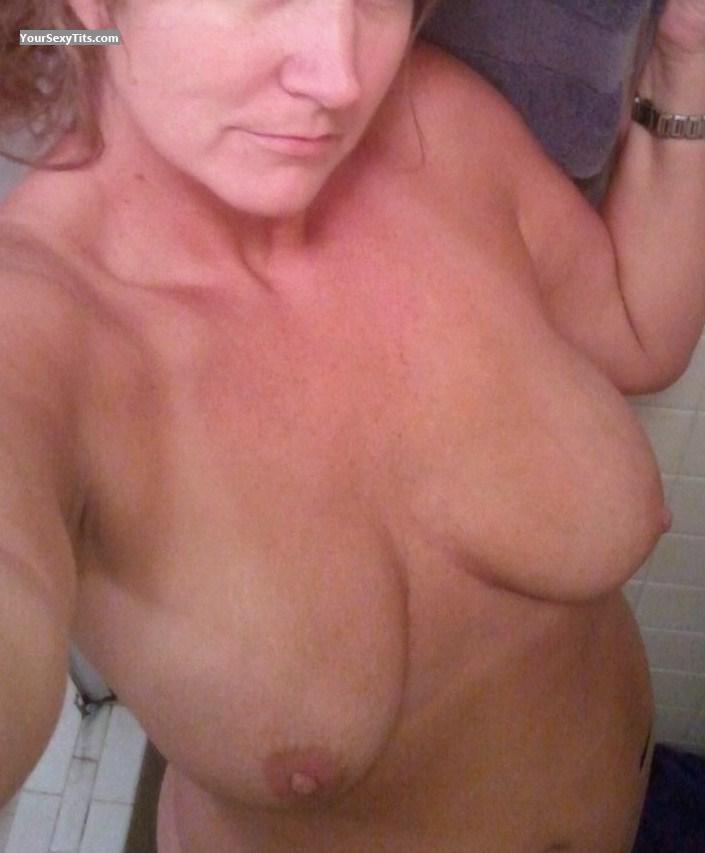 Tit Flash: My Medium Tits (Selfie) - Toni from United States
